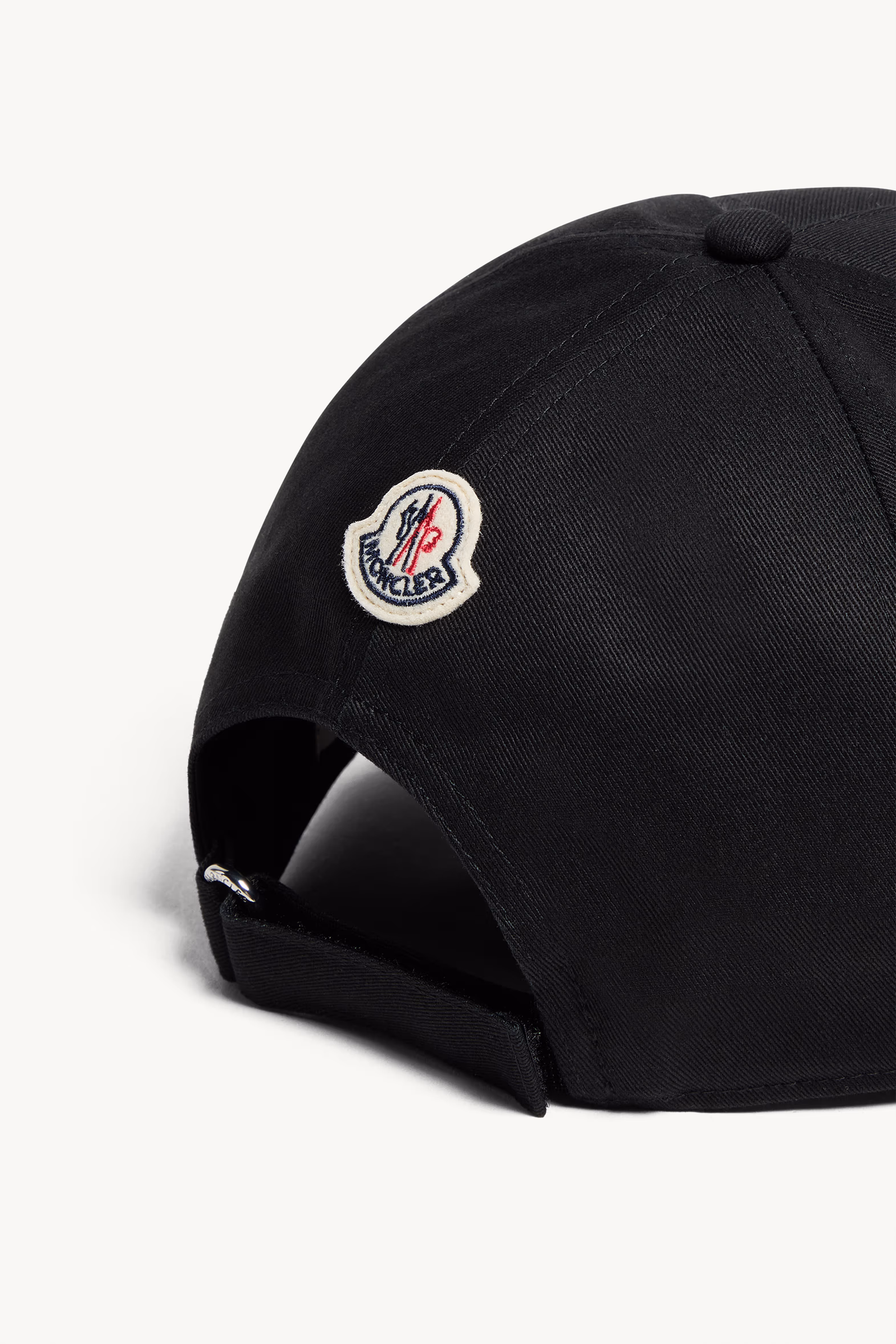 Casquette en gabardine de coton à monogramme Hommes Noir Moncler 4